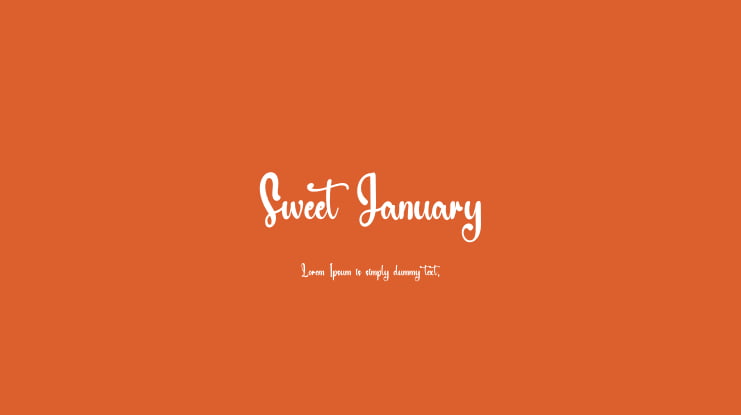 Sweet January Font