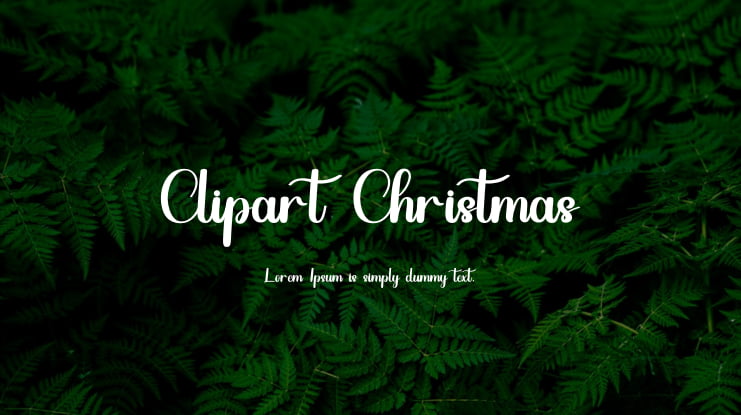 Clipart Christmas Font