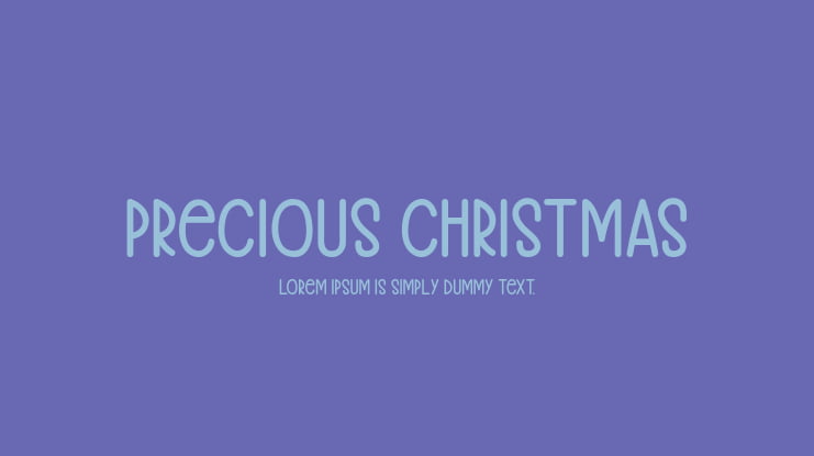 Precious Christmas Font