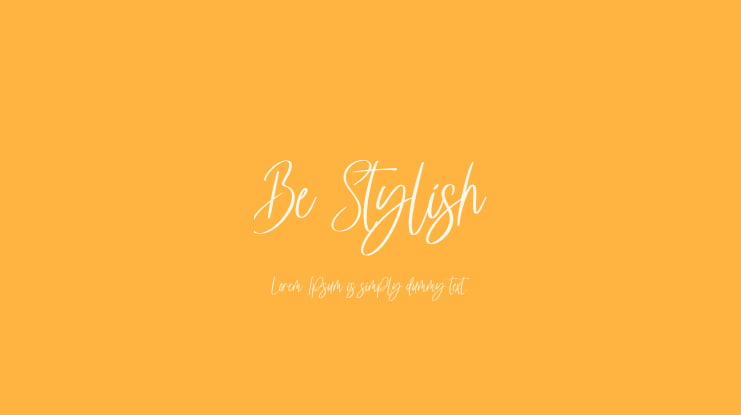 Be Stylish Font