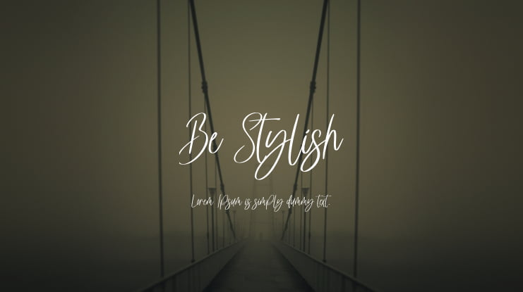 Be Stylish Font