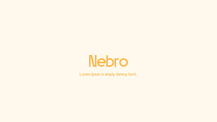 Nebro Font