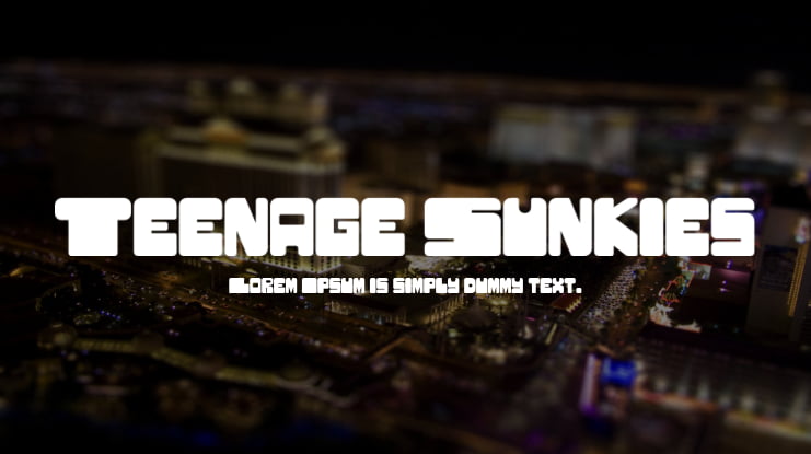 Teenage Sunkies Font