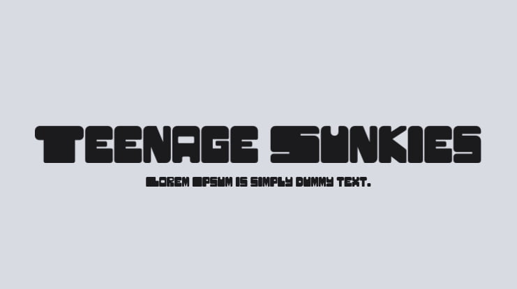 Teenage Sunkies Font