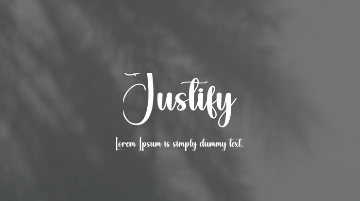 Justify Font