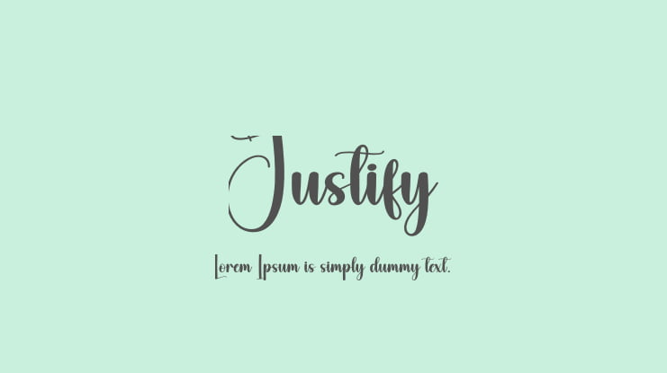 Justify Font