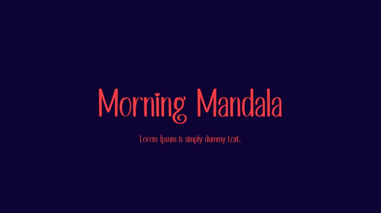 Morning Mandala Font