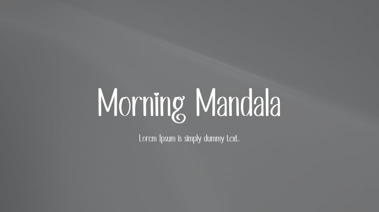 Morning Mandala Font