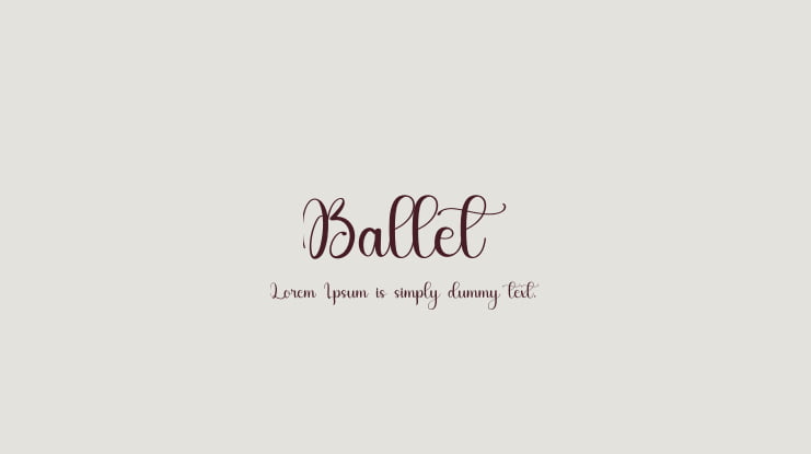 Ballet Font