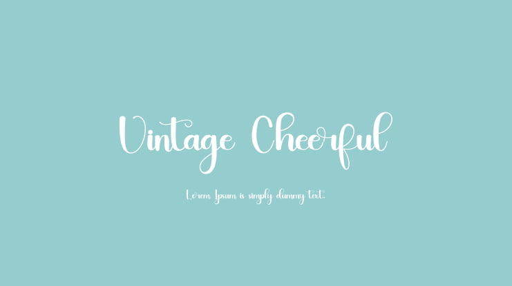 Vintage Cheerful Font