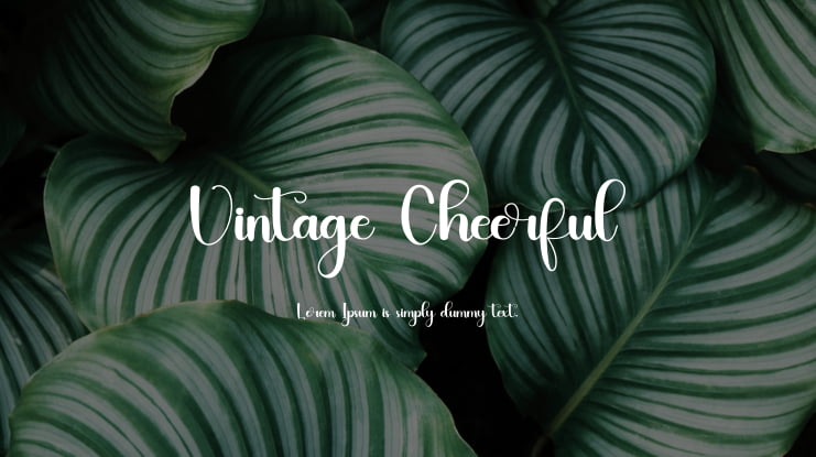 Vintage Cheerful Font