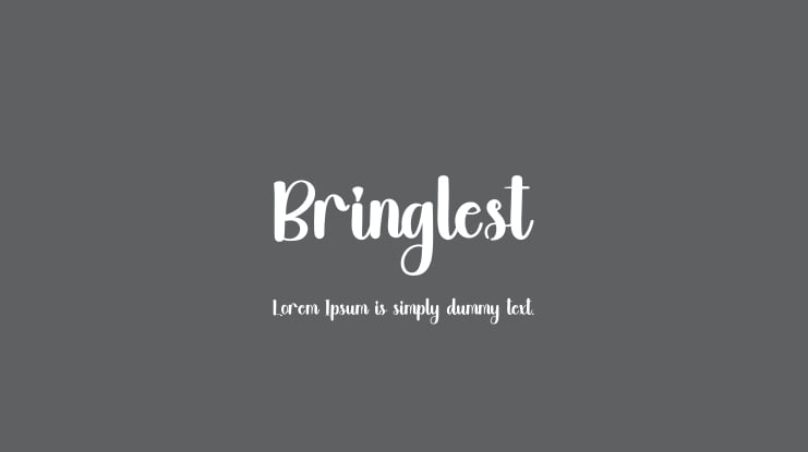 Bringlest Font