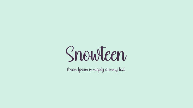 Snowteen Font