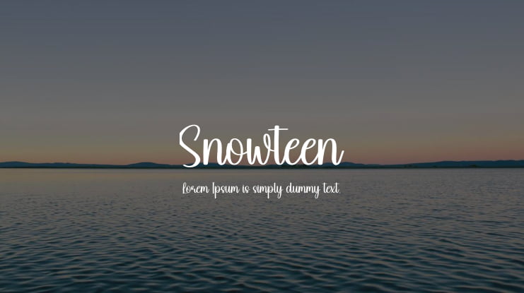 Snowteen Font