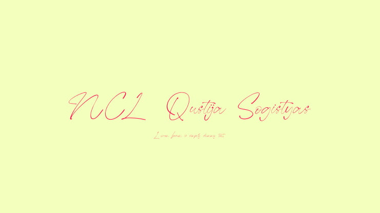 NCL Qustija Sogistyas Font