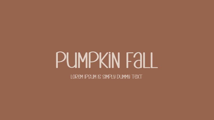 Pumpkin Fall Font