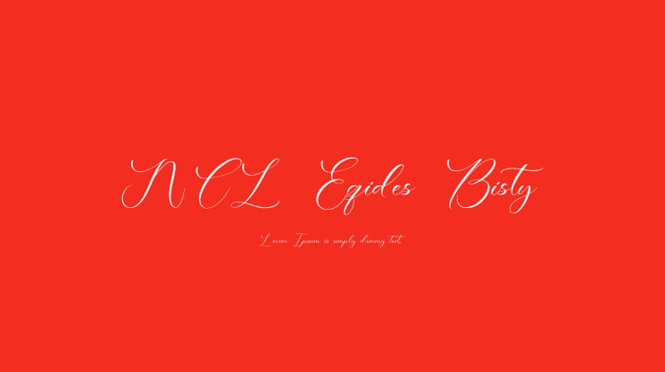 NCL Eqides Bisty Font