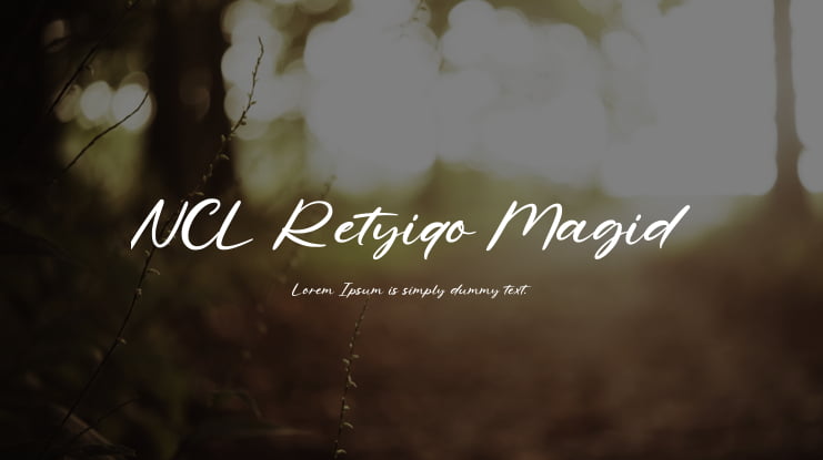 NCL Retyiqo Magid Font