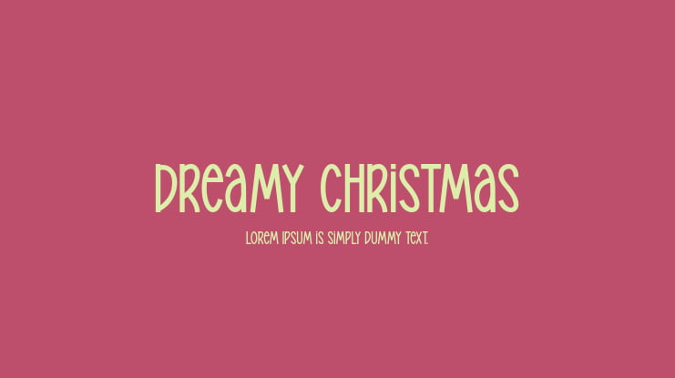 Dreamy Christmas Font