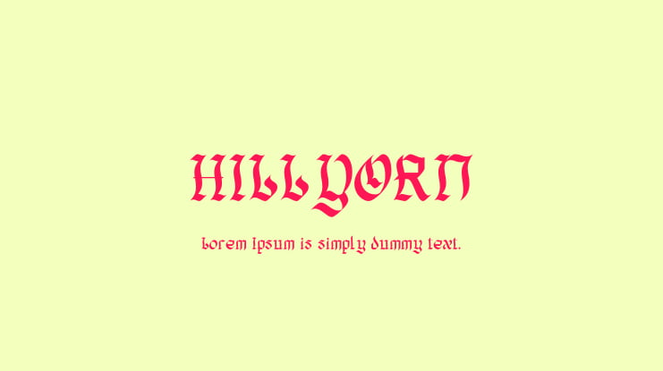 HILLYORN Font Family