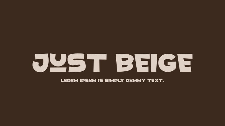 Just Beige Font