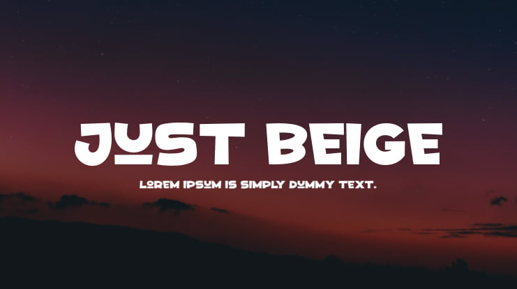 Just Beige Font