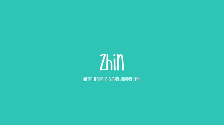 zhin Font Family