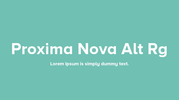 proxima nova alt regular font free download
