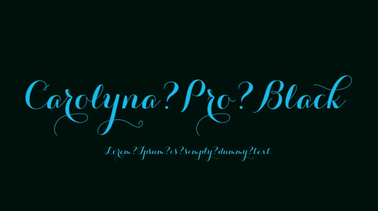 Carolyna calligraphy font