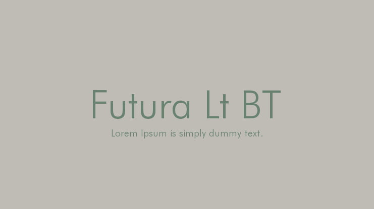 Futura lt bt font free