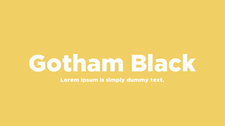 Gotham Black Font Free Download Mac