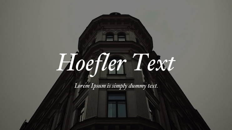 hoefler text font free windows