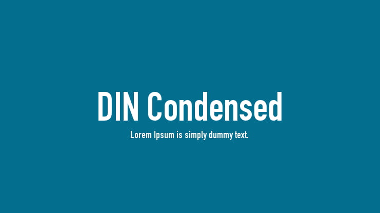 DIN Condensed free font download