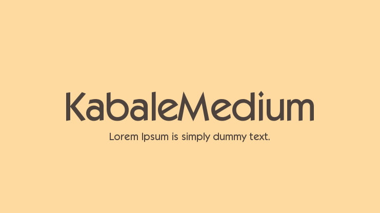 KabaleMedium Font