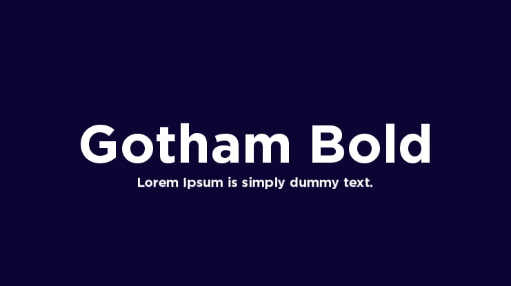 Gotham Bold Font Free Mac