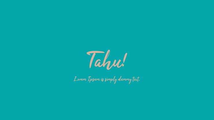 Tahu! Font : Download Free for Desktop & Webfont