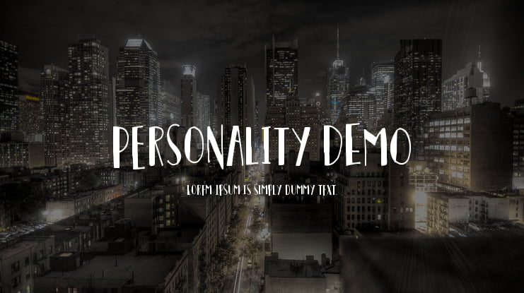 Personality DEMO Font