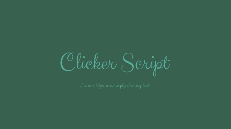 Clicker Script Font Download
