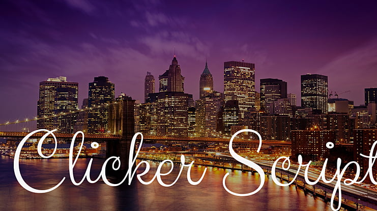 Clicker Script font - free for Personal, Commercial, Modification Allowed