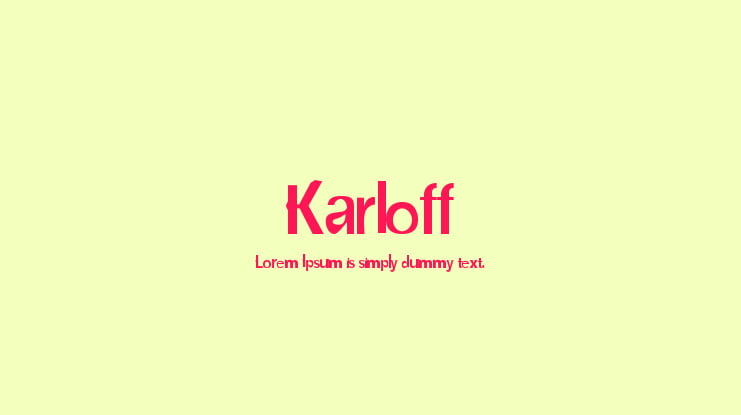 Karloff Font