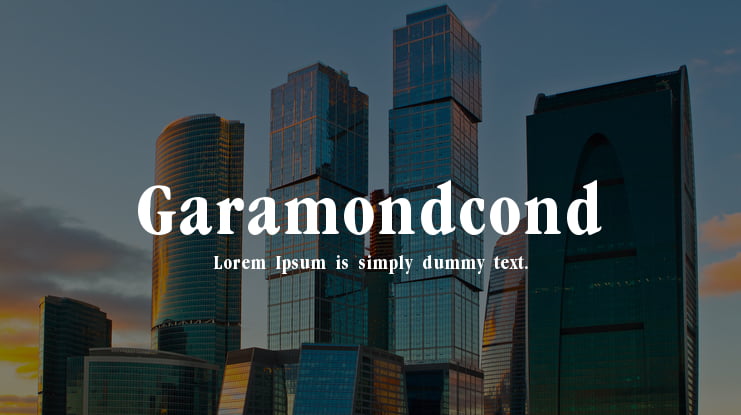 Garamondcond Font Family