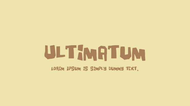 Ultimatum Font