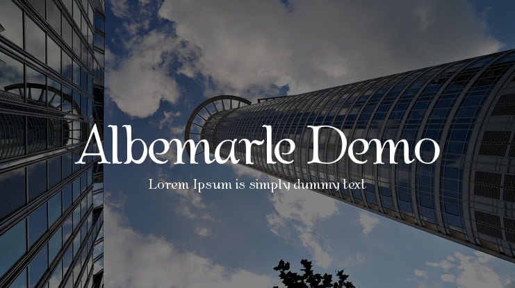 Albemarle Demo Font