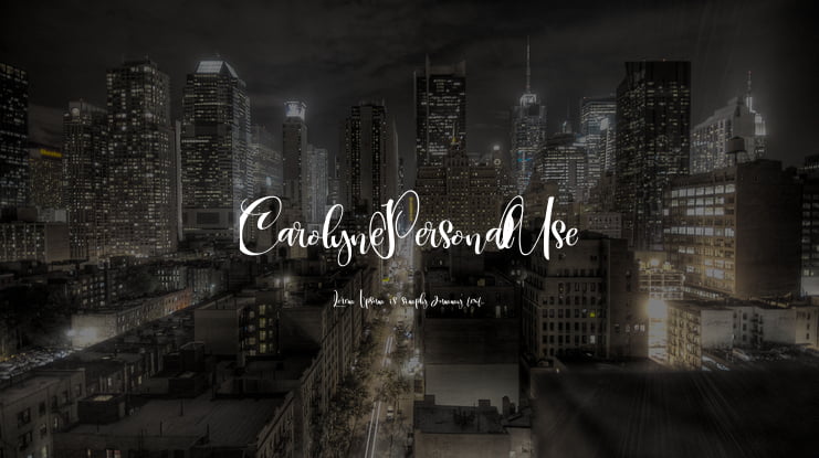 CarolynePersonalUse Font