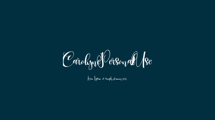 CarolynePersonalUse Font