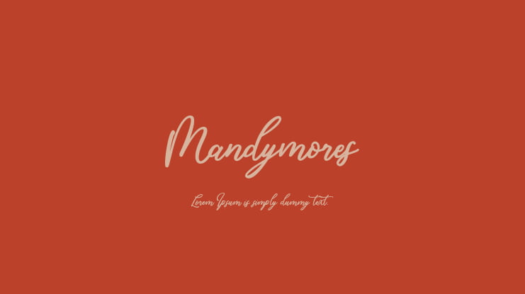 Mandymores Font Family