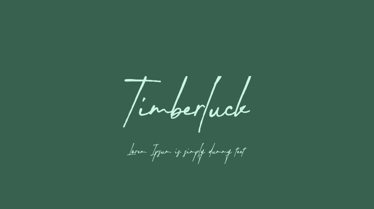 Timberluck Font