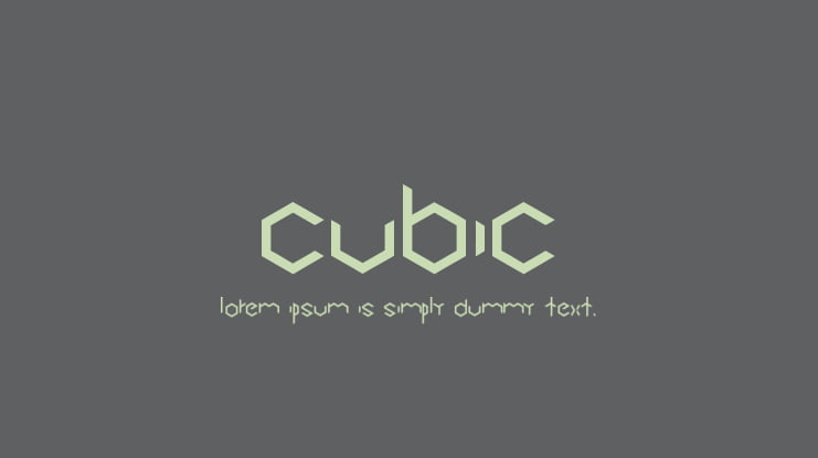 Cubic Font : Download Free For Desktop & Webfont