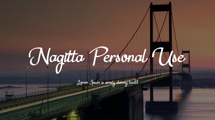 Nagitta Personal Use Font