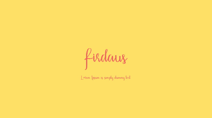 Firdaus Font Family : Download Free for Desktop & Webfont